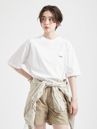 BARBOUR / 簡約刺繡標誌短袖T恤（日本限定）