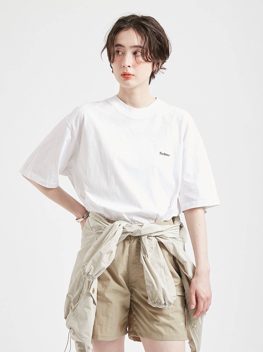 BARBOUR / 簡約刺繡標誌短袖T恤（日本限定）