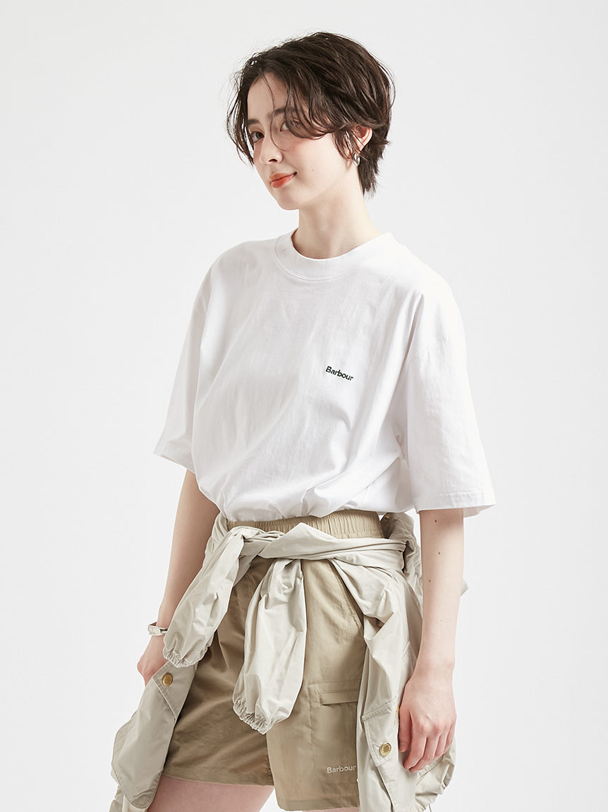 BARBOUR / 簡約刺繡標誌短袖T恤（日本限定）