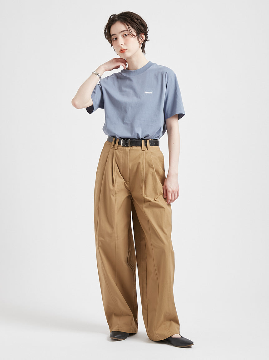 BARBOUR / 簡約刺繡標誌短袖T恤（日本限定）