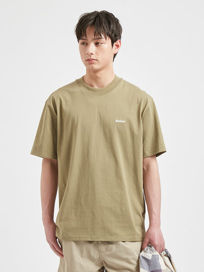 BARBOUR / 簡約刺繡標誌短袖T恤（日本限定）