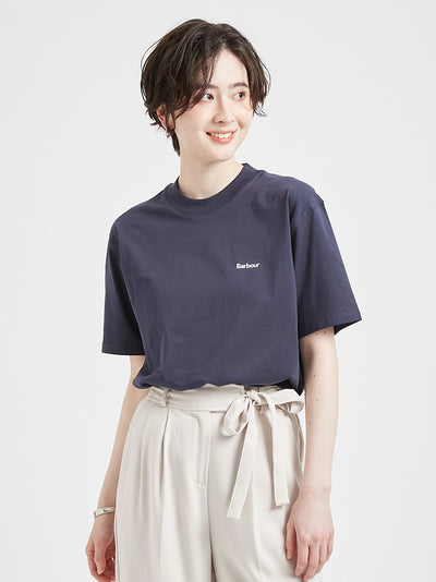 BARBOUR / 簡約刺繡標誌短袖T恤（日本限定）