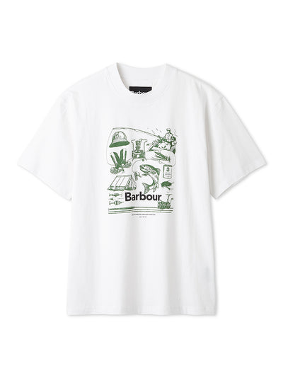 BARBOUR / 戶外圖像拼貼印花 短袖T恤（日本限定）