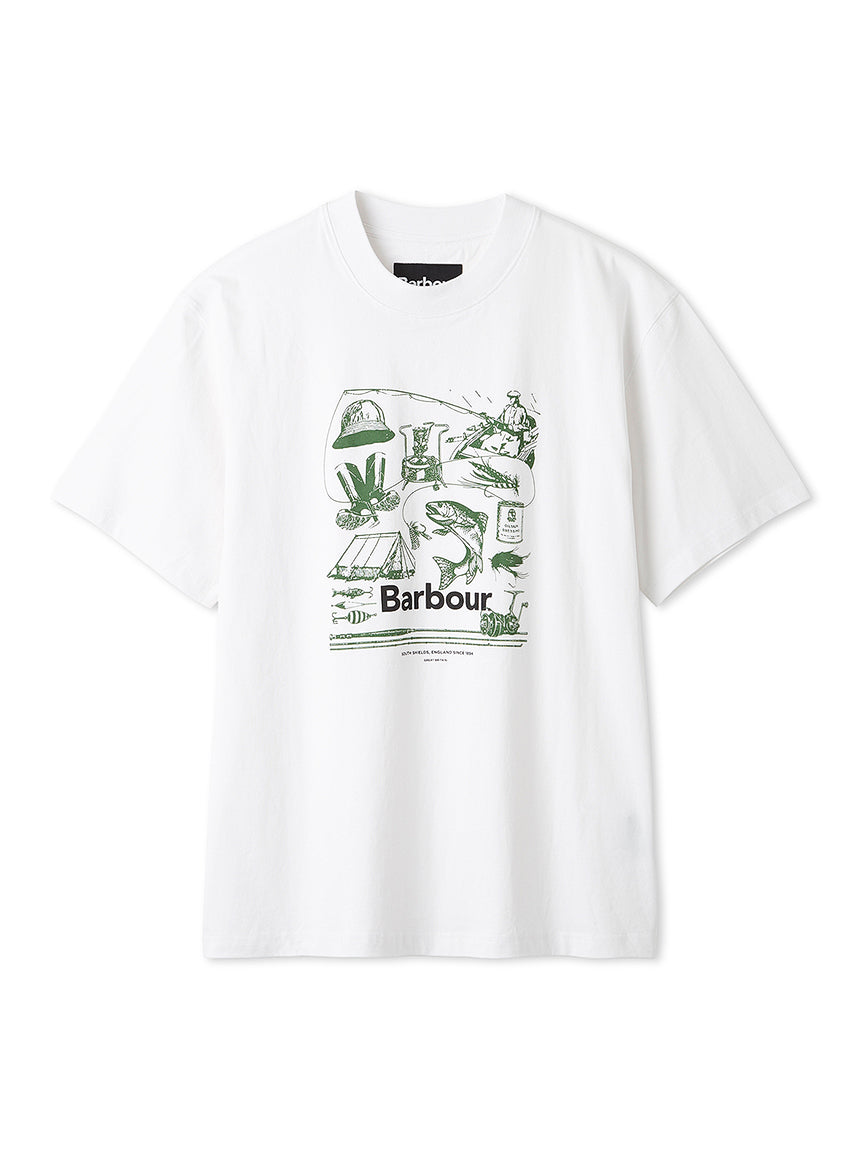 BARBOUR / 戶外圖像拼貼印花 短袖T恤（日本限定）