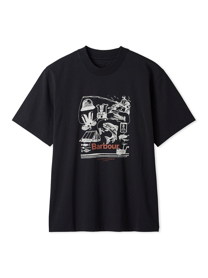 BARBOUR / 戶外圖像拼貼印花 短袖T恤（日本限定）