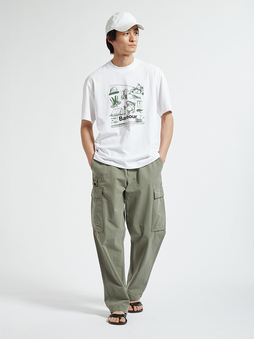BARBOUR / 戶外圖像拼貼印花 短袖T恤（日本限定）