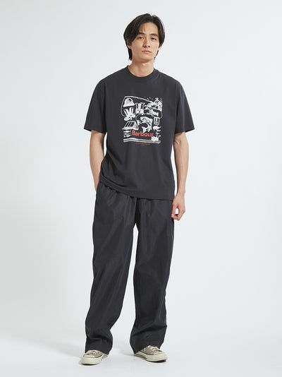 BARBOUR / 戶外圖像拼貼印花 短袖T恤（日本限定）