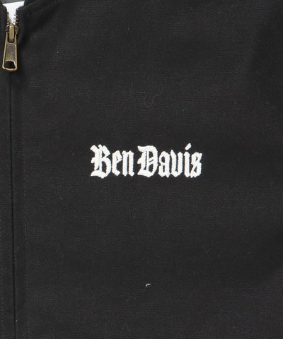 BEN DAVIS / 復古刺繡羅紋袖口 帆布工作外套
