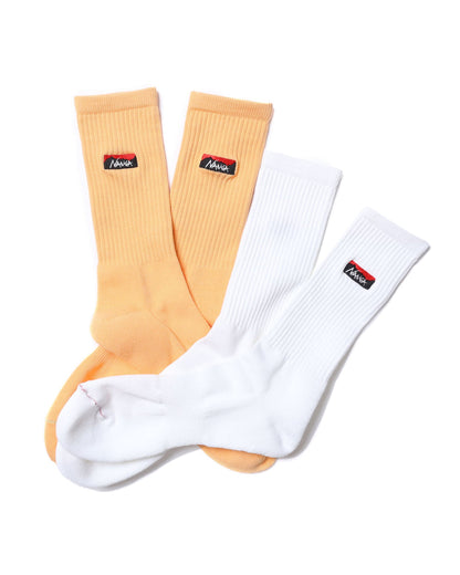 NANGA LOGO EMBROIDERED RIBBED SOCKS SET / 襪子套組