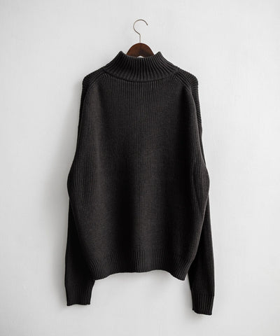 U.S. POLO ASSN.  / 寬鬆畦編刺繡 半拉鍊針織衫（日本聯名限定）