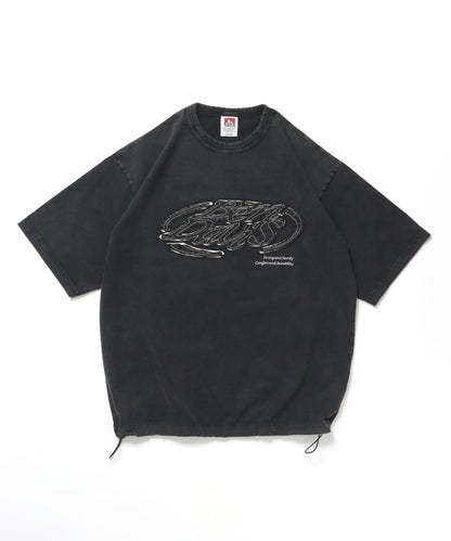 BEN DAVIS WHITE LABEL OVAL VNTG DRAW STRING TEE / 標誌 短袖T恤