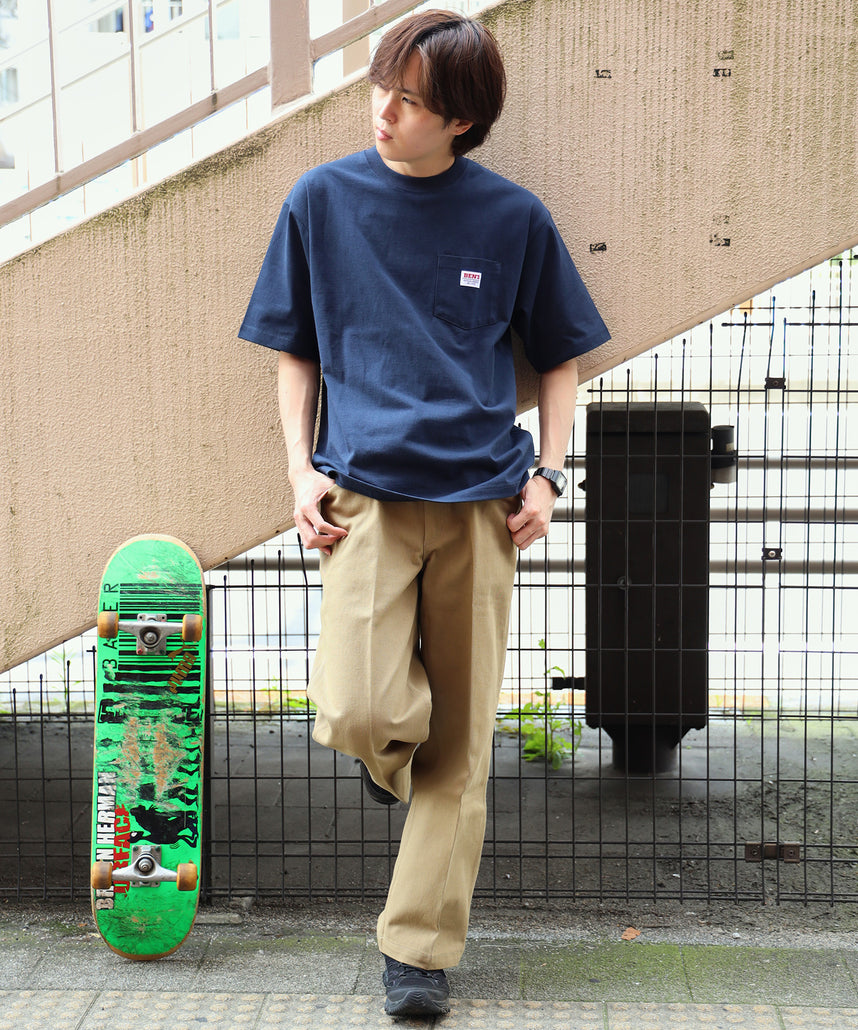 BEN DAVIS BIG POCKET TEE  / 復古小標 重磅口袋 短袖T恤