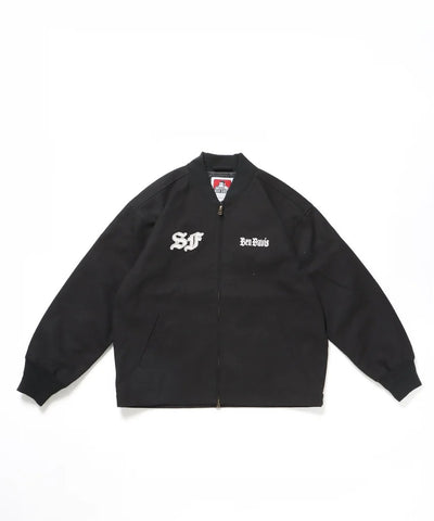 BEN DAVIS / 復古刺繡羅紋袖口 帆布工作外套
