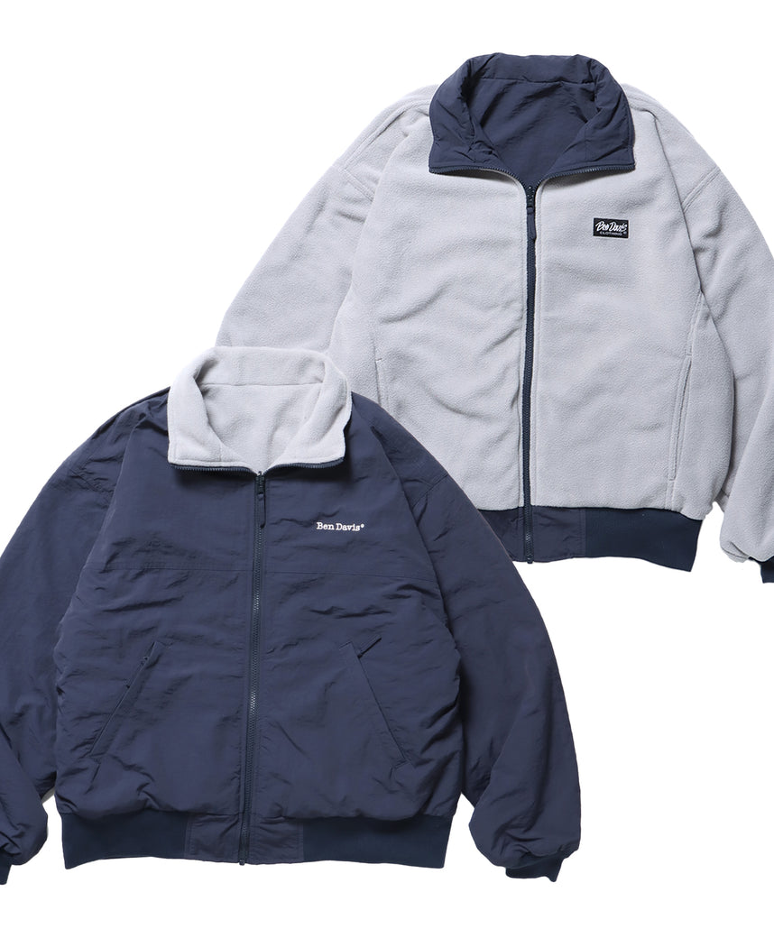現貨供應，海軍藍M，BEN DAVIS RV SHELLED FLEECE JACKET / 正反兩面穿外套