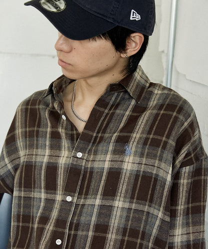 U.S. POLO ASSN. / 柔絨格紋襯衫