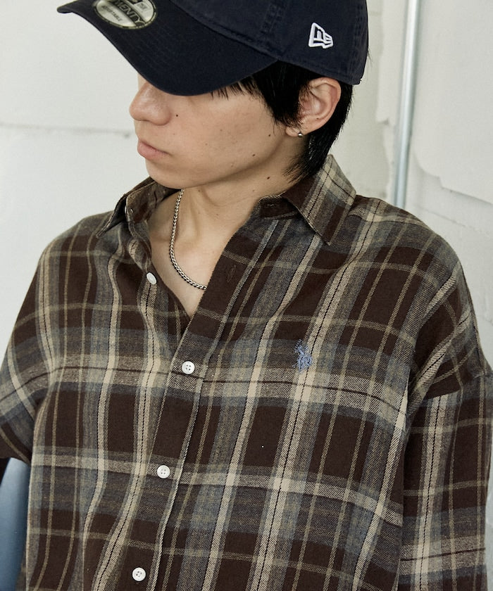 U.S. POLO ASSN. / 柔絨格紋襯衫