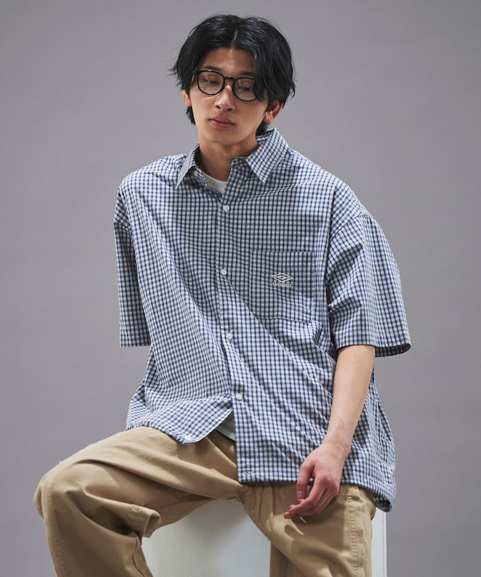 UMBRO / 別注 刺繡格紋襯衫