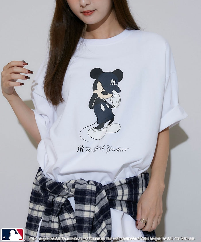 MLB × Mickey Mouse 限定聯名機能印花短袖 T 恤