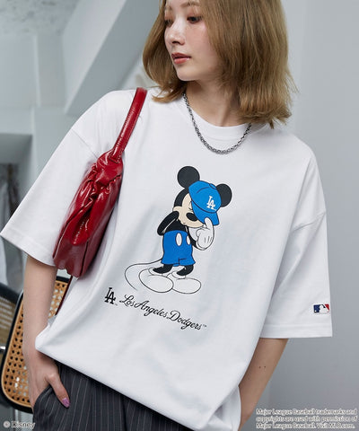 MLB × Mickey Mouse 限定聯名機能印花短袖 T 恤
