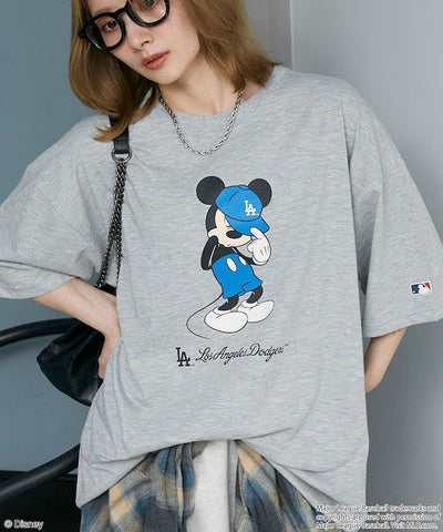 MLB × Mickey Mouse 限定聯名機能印花短袖 T 恤