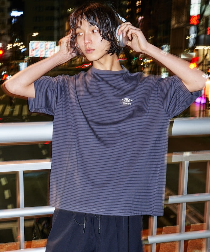 UMBRO / 別注條紋短袖T恤