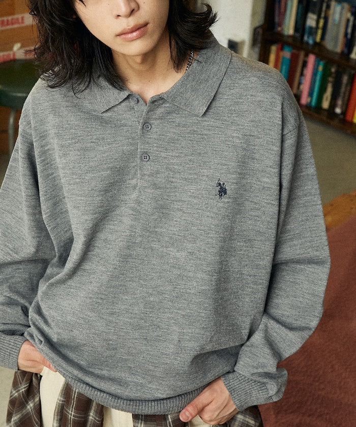 U.S. POLO ASSN. / SWEAT LIKE KNIT POLO衫
