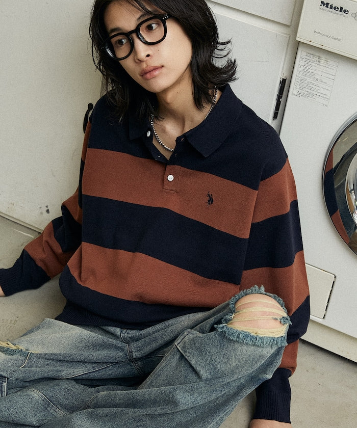 U.S. POLO ASSN. / SWEAT LIKE KNIT POLO衫