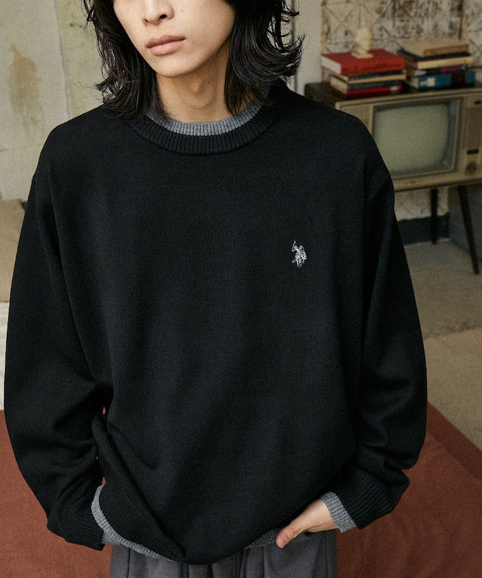 U.S. POLO ASSN. / FAKE LAYERED KNIT 雙層假兩件針織衫