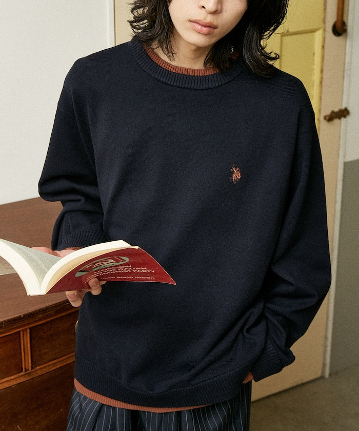 U.S. POLO ASSN. / FAKE LAYERED KNIT 雙層假兩件針織衫