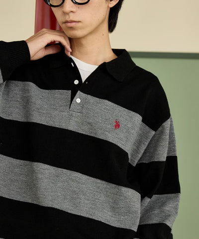 U.S. POLO ASSN. × PUBLUX / 刺繡Polo領針織衫（日本聯名限定）