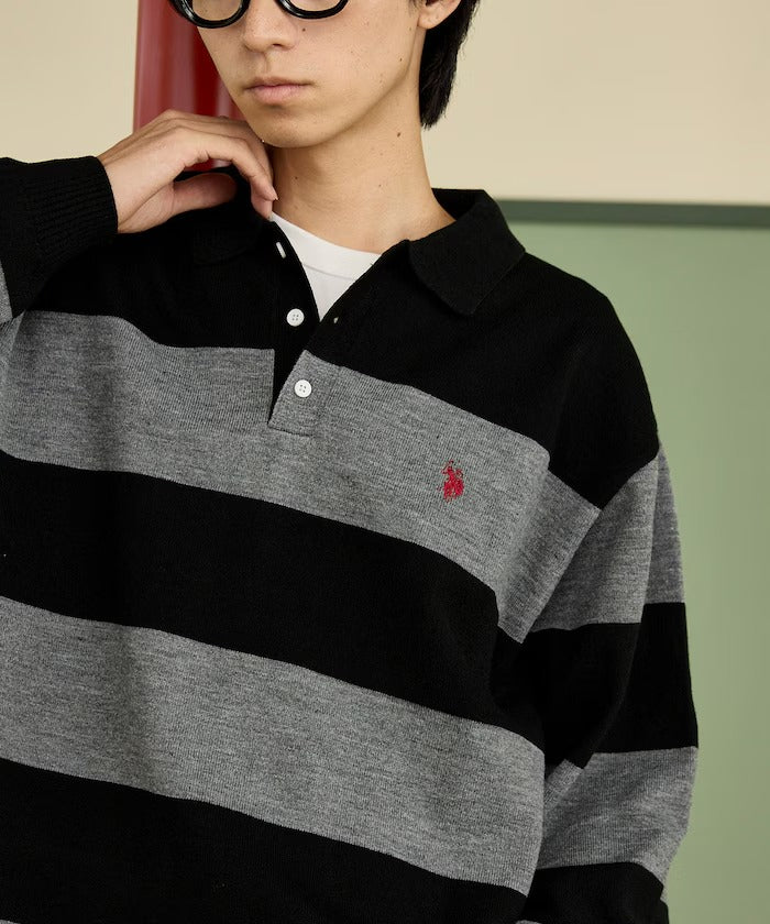 U.S. POLO ASSN. × PUBLUX / 刺繡Polo領針織衫（日本聯名限定）
