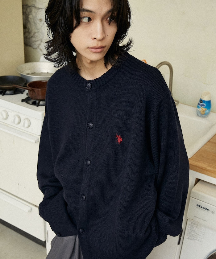 U.S. POLO ASSN. / 圓領針織開襟衫