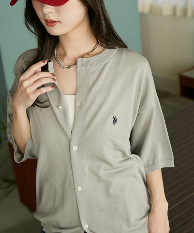 U.S. POLO ASSN. / 涼感 圓領針織開襟衫
