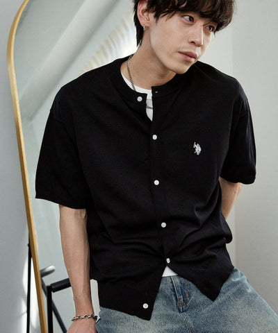 U.S. POLO ASSN. / 涼感 圓領針織開襟衫