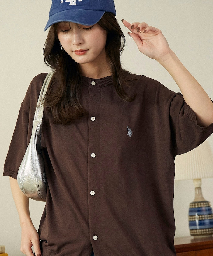 U.S. POLO ASSN. / 涼感 圓領針織開襟衫