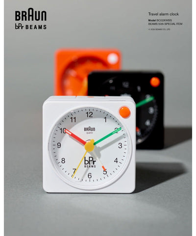 BRAUN × BEAMS / 50週年限定 三原色設計旅行鬧鐘