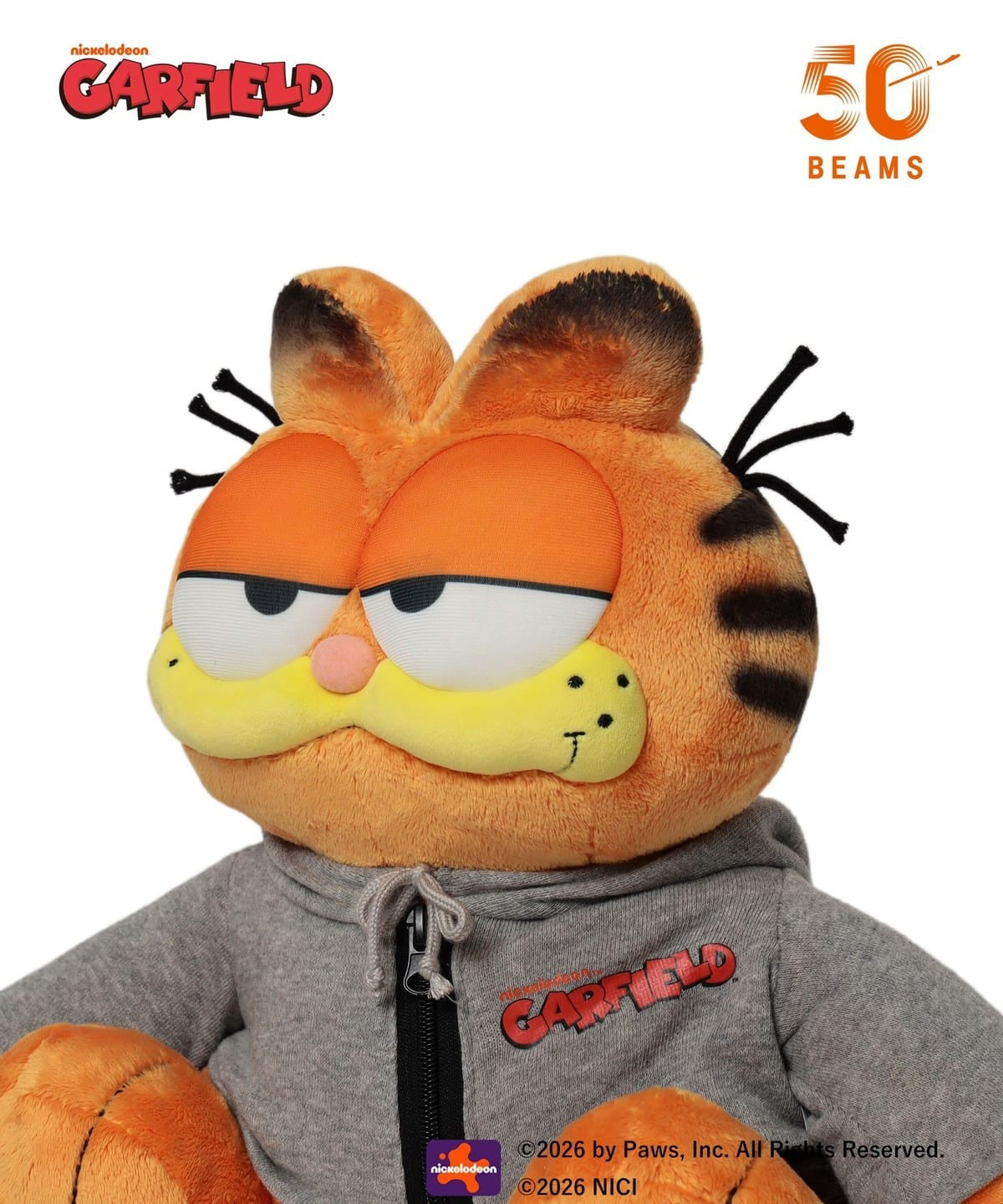 NICI × bPr BEAMS / 大型加菲貓50週年紀念玩偶（日本聯名限定）