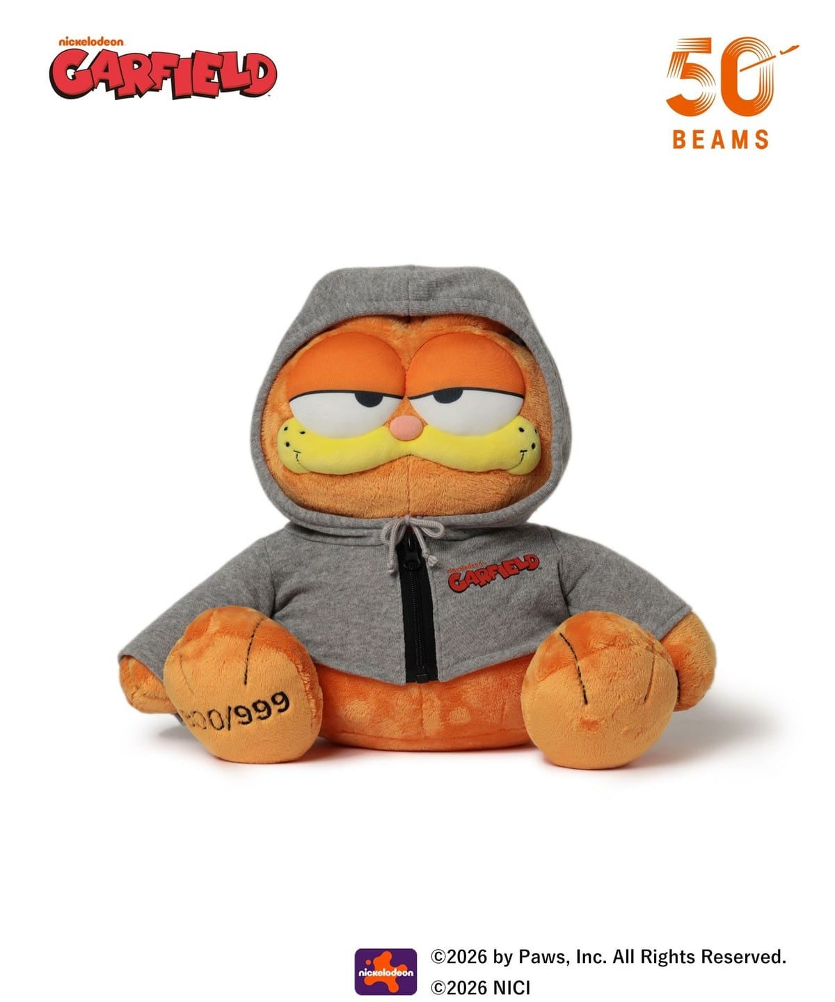 NICI × bPr BEAMS / 大型加菲貓50週年紀念玩偶（日本聯名限定）