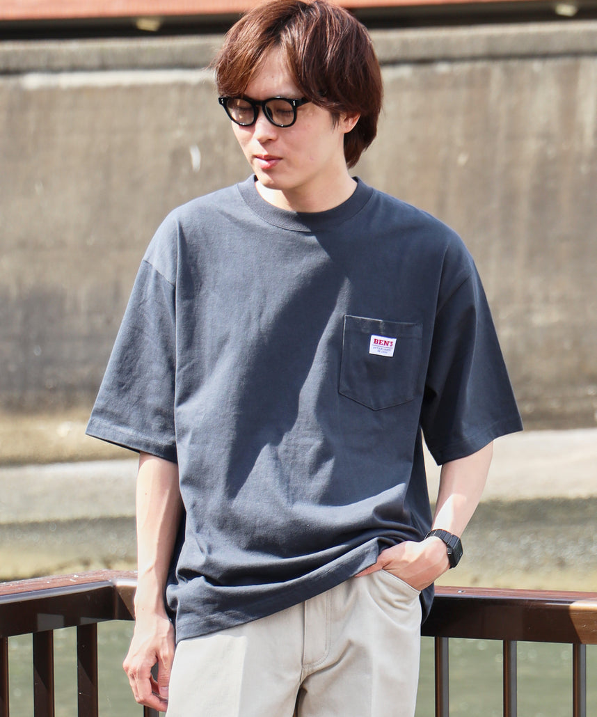 BEN DAVIS BIG POCKET TEE  / 復古小標 重磅口袋 短袖T恤