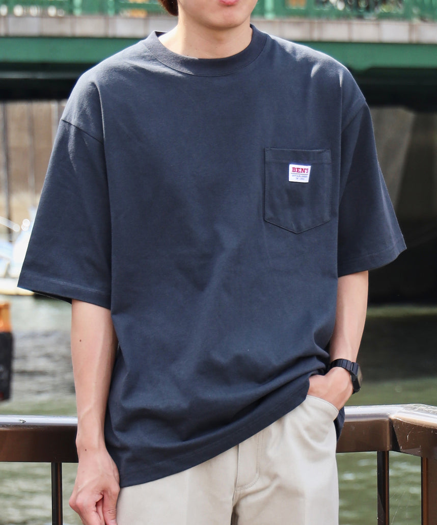 BEN DAVIS BIG POCKET TEE  / 復古小標 重磅口袋 短袖T恤