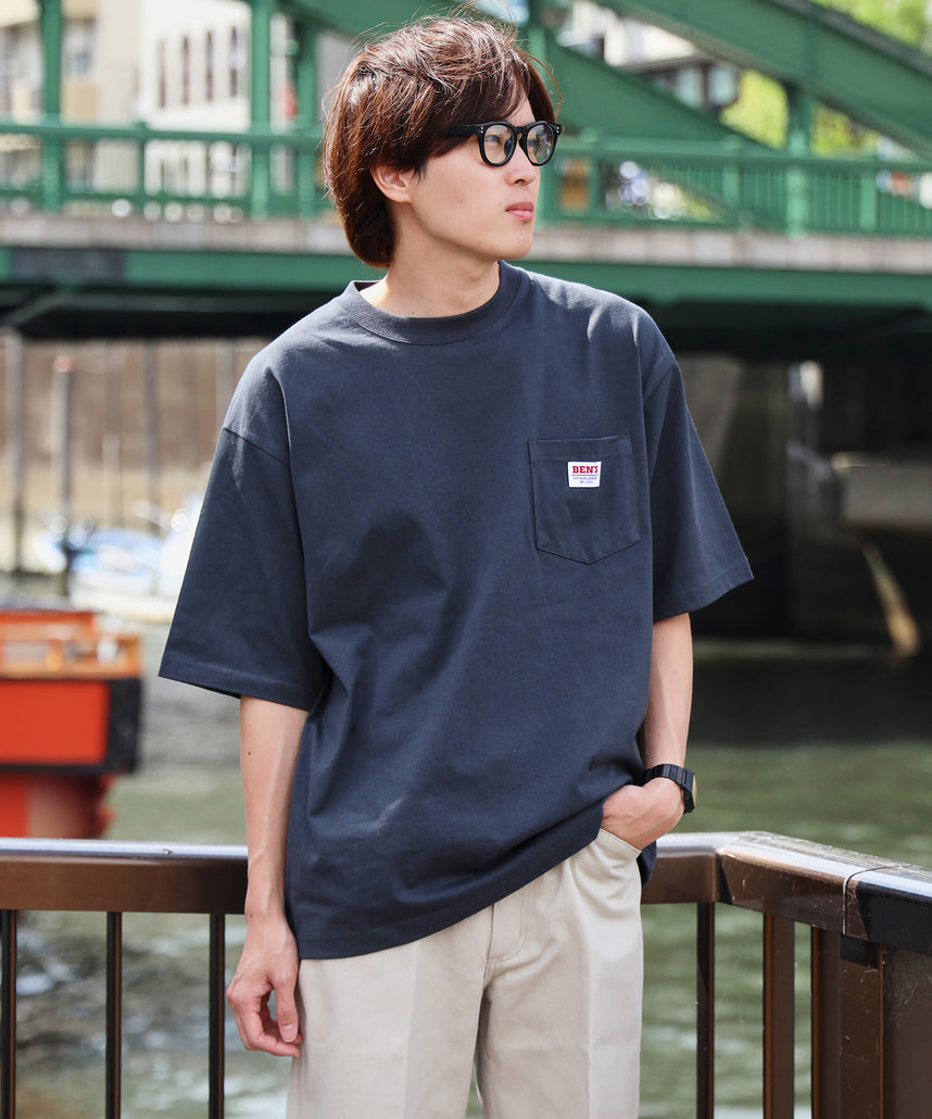 BEN DAVIS BIG POCKET TEE  / 復古小標 重磅口袋 短袖T恤
