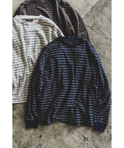 BEAMS PLUS / 立體織紋長袖口袋T恤