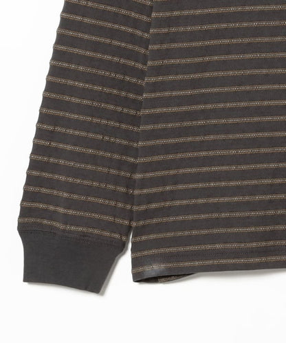 BEAMS PLUS / 立體織紋長袖口袋T恤