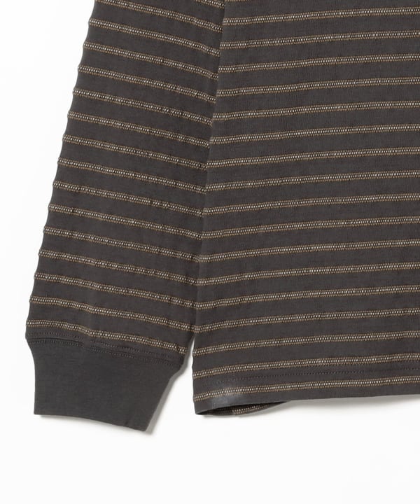 BEAMS PLUS / 立體織紋長袖口袋T恤