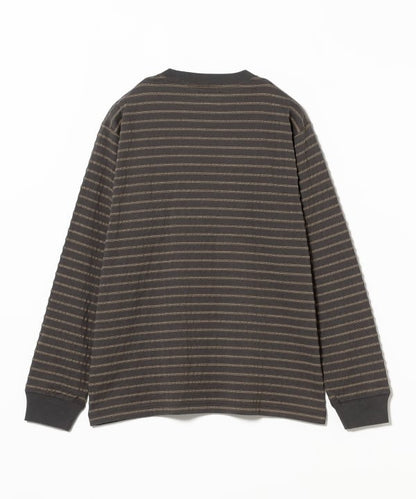 BEAMS PLUS / 立體織紋長袖口袋T恤