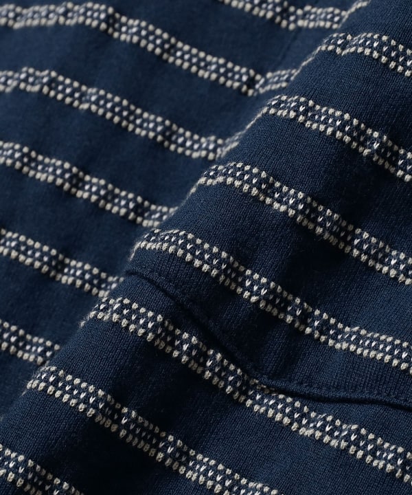 BEAMS PLUS / 立體織紋長袖口袋T恤