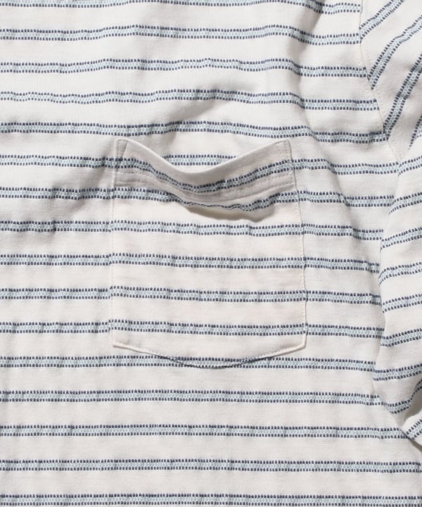 BEAMS PLUS / 立體織紋長袖口袋T恤