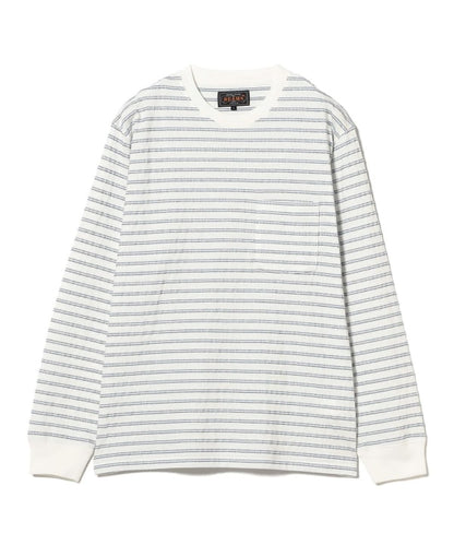 BEAMS PLUS / 立體織紋長袖口袋T恤