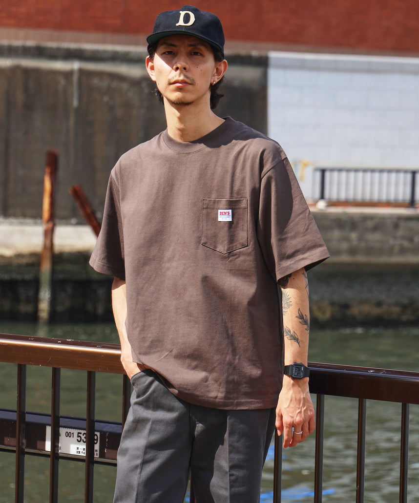 BEN DAVIS BIG POCKET TEE  / 復古小標 重磅口袋 短袖T恤