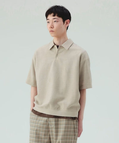 BEAMS HEART / 亞麻 速乾 POLO 衫